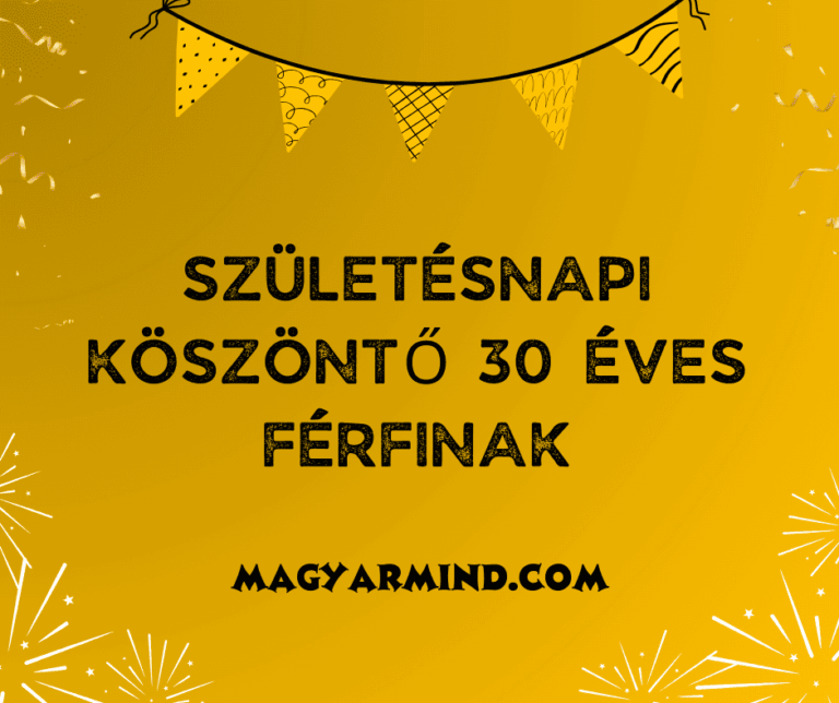 Születésnapi Köszöntő 30 Éves Férfinak