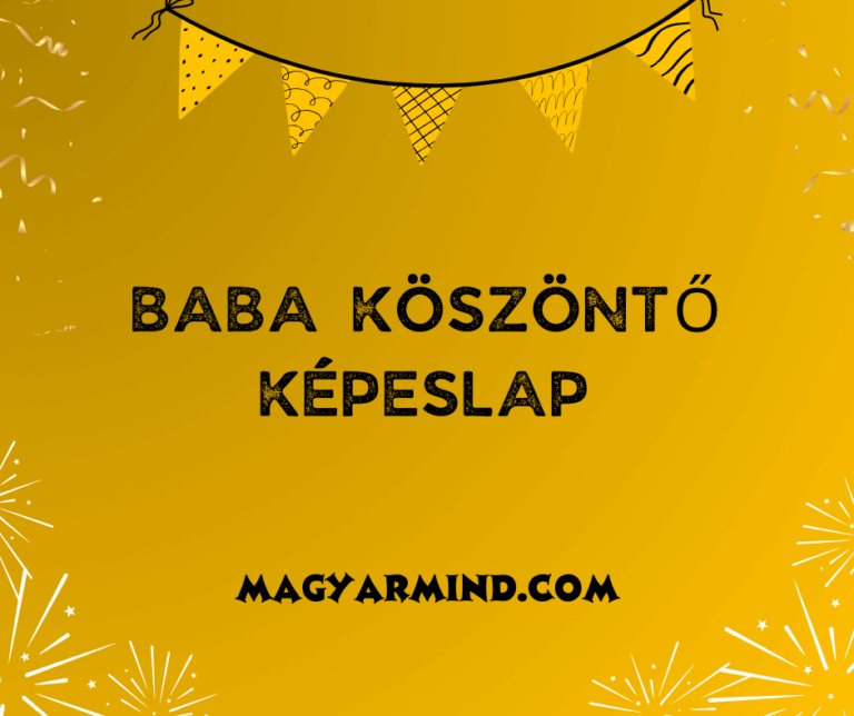 Baba Köszöntő Képeslap