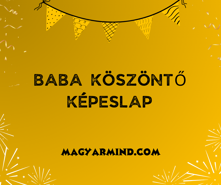 Baba Köszöntő Képeslap