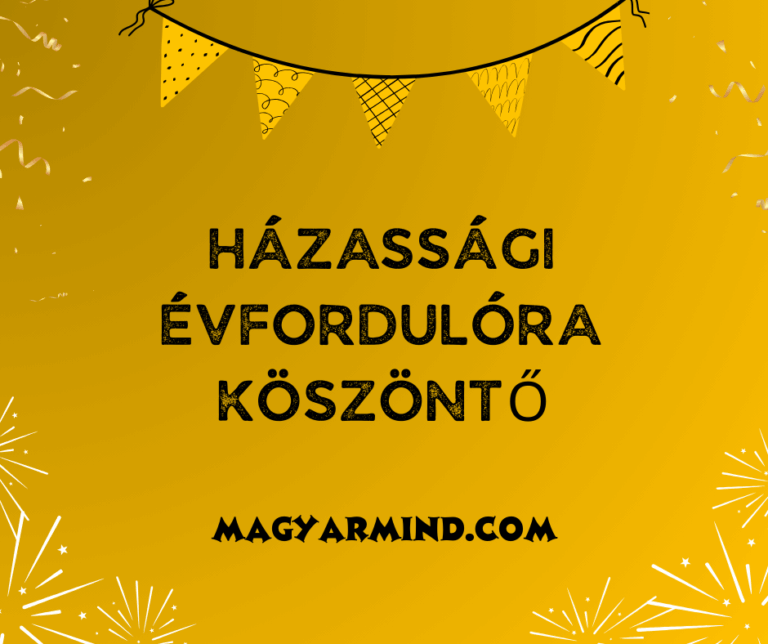 Házassági Évfordulóra Köszöntő