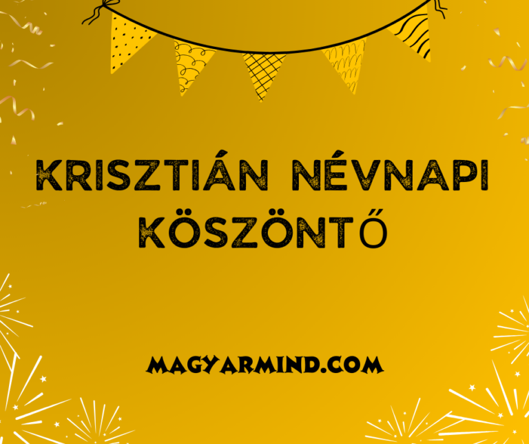 Krisztián Névnapi Köszöntő
