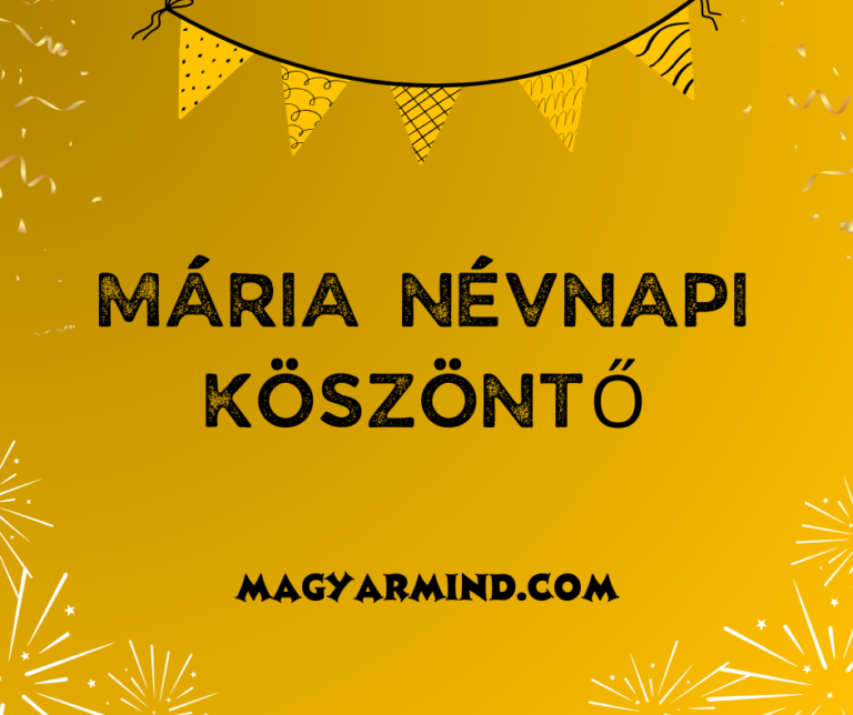 Mária Névnapi Köszöntő