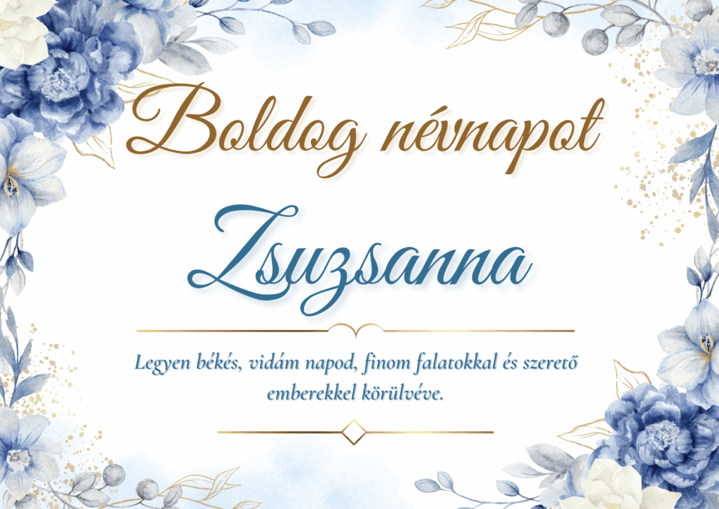 Zsuzsanna Névnap